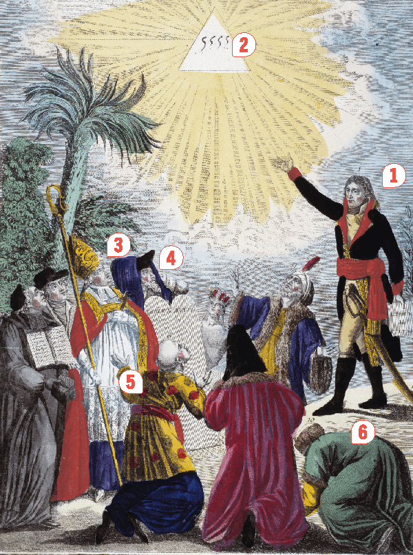 La Liberté des cultes maintenue par le Premier Consul, gravure de 1802 (BnF, Paris).