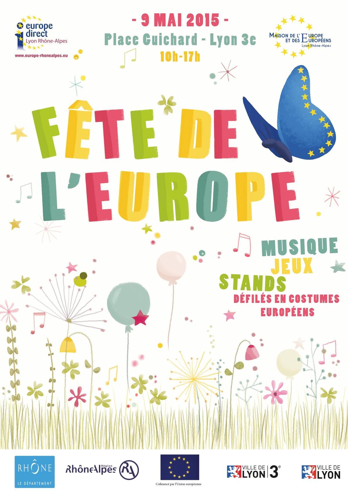 Affiche : Fêter l'Europe à Lyon