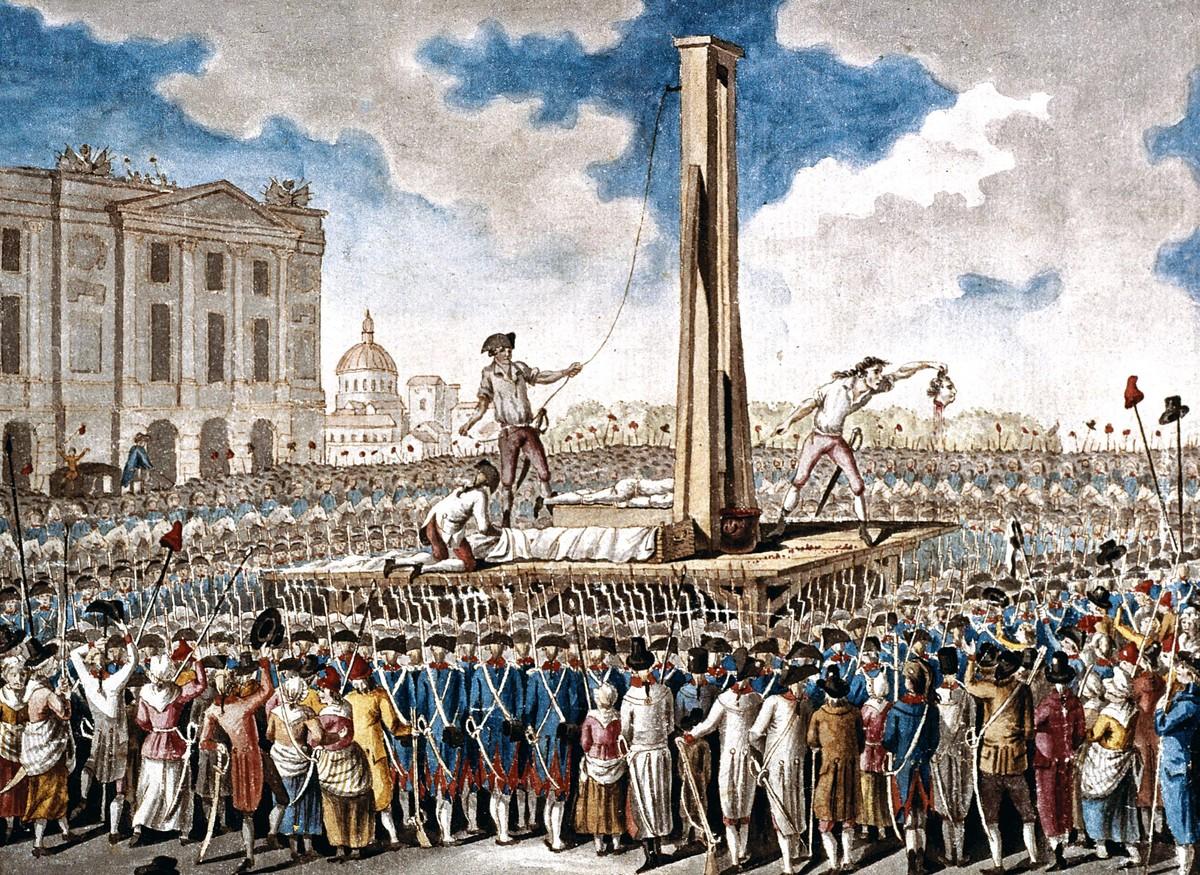 L'exécution de Louis XVI, le 21 janvier 1793 à Paris, gravure, XVIIIᵉ siècle (musée Carnavalet, Paris).