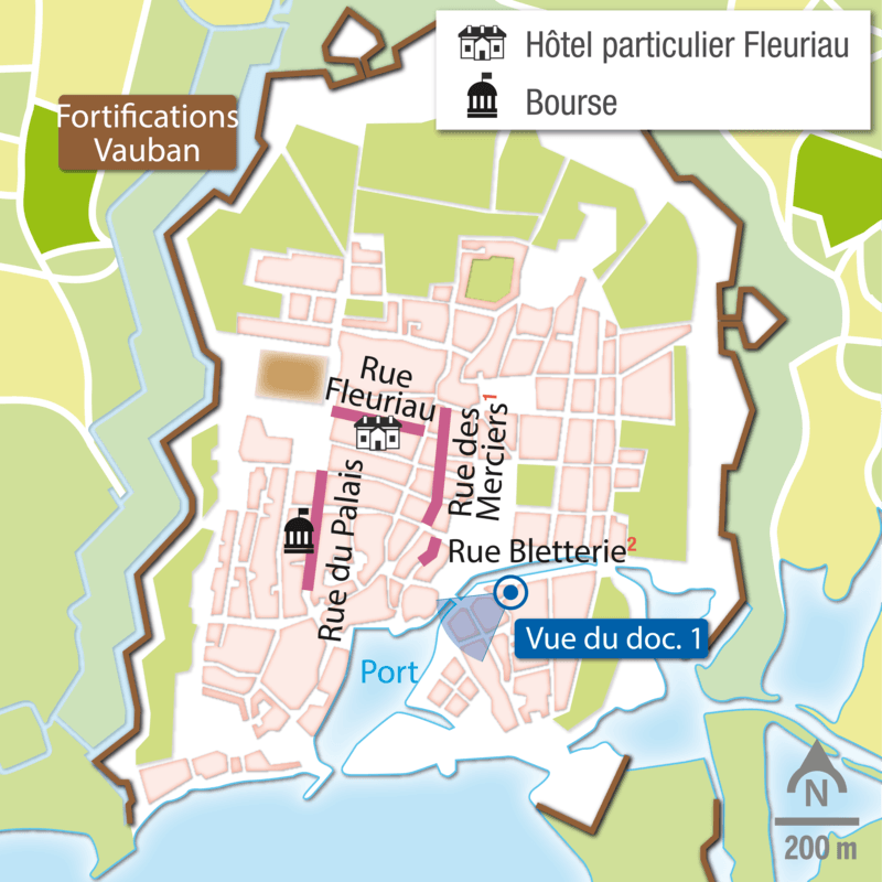 Doc. 2 : Plan de La Rochelle vers 1772.