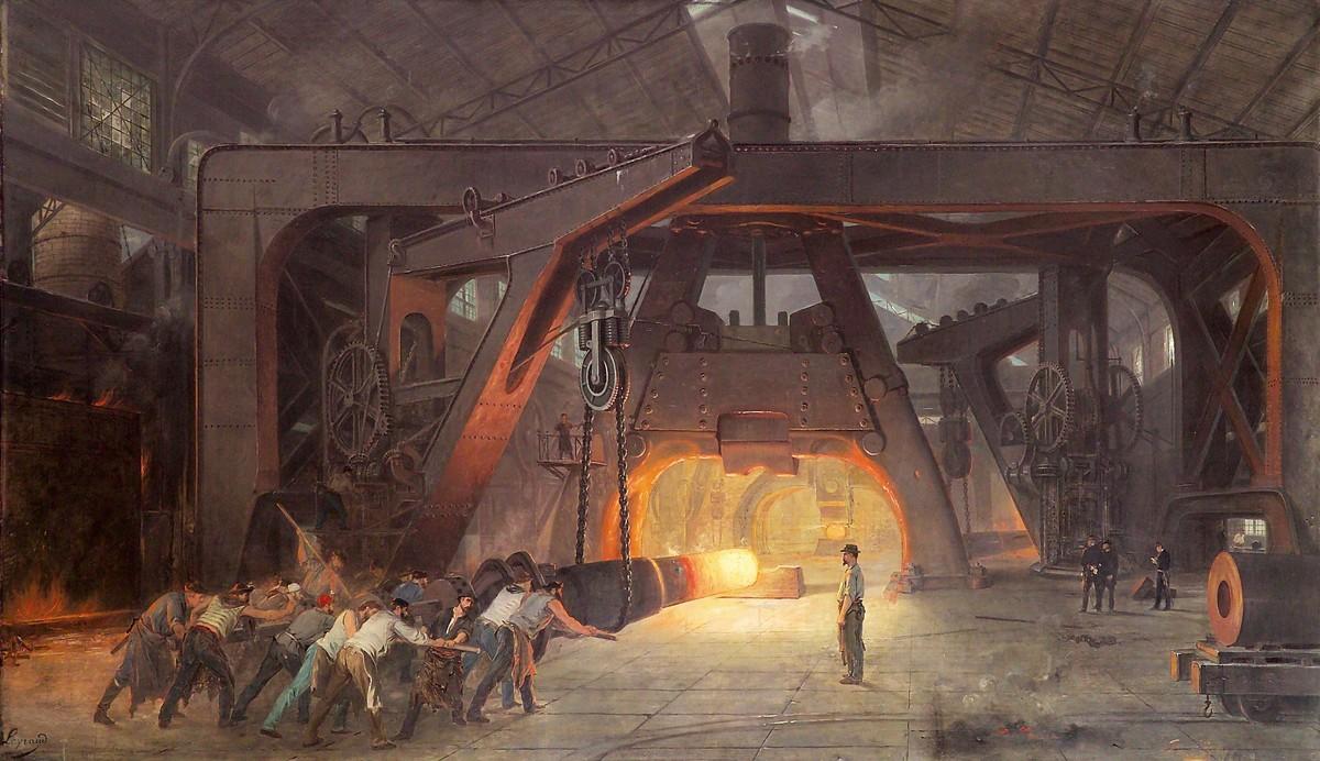 J.-F. Layraud, Le Marteau-pilon, forges et aciéries de Saint-Chamond, 1889