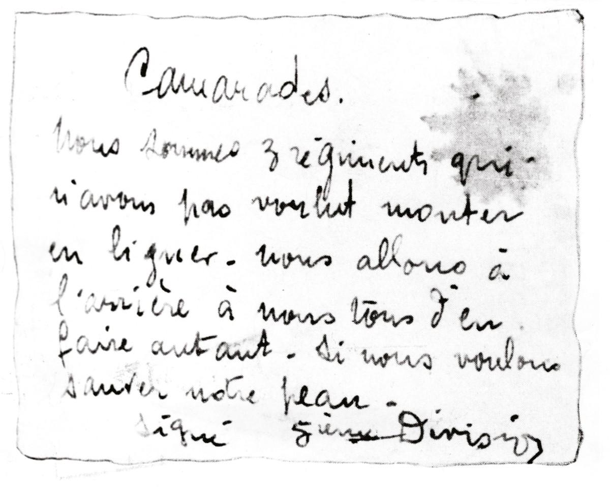 Doc. 1 : « Tract » manuscrit, vers 1916-1918.