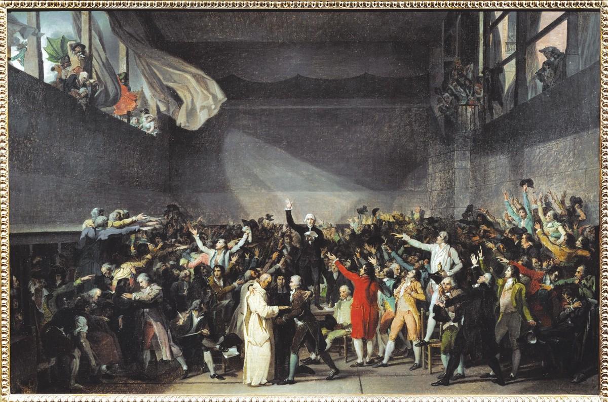 J.-L. David, Le Serment du Jeu de paume, 1791, dessin (musée national du château de Versailles).