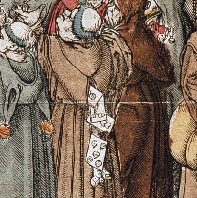 gravure Lucas Cranach, détail