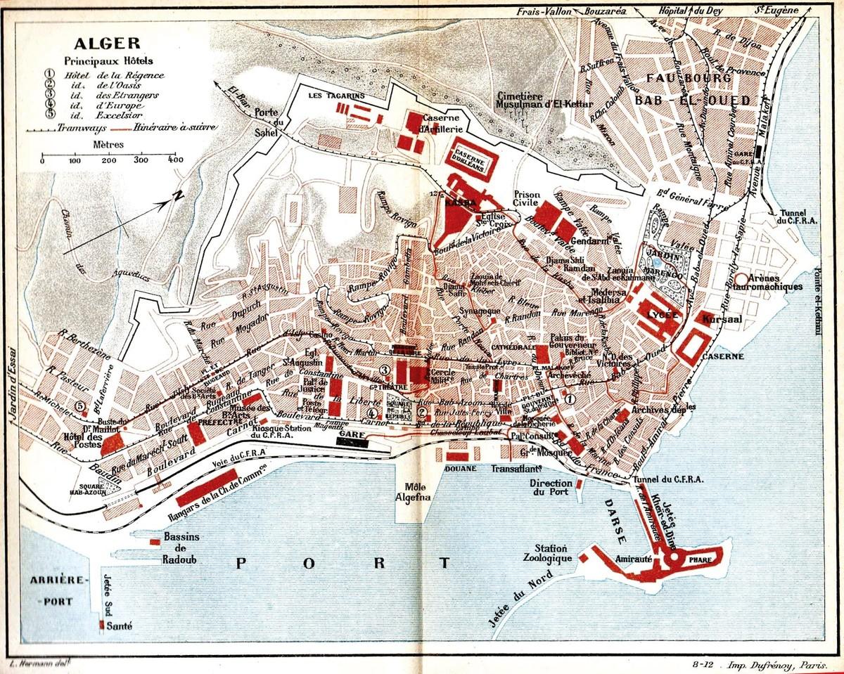 Plan de la ville d'Alger en 1911