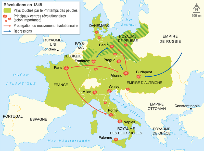 Les révolutions en Europe en 1848
