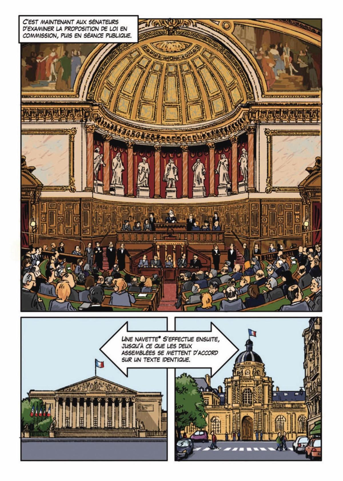 Bande dessinée de G. Berquin, À la découverte de l'Assemblée nationale, 2011