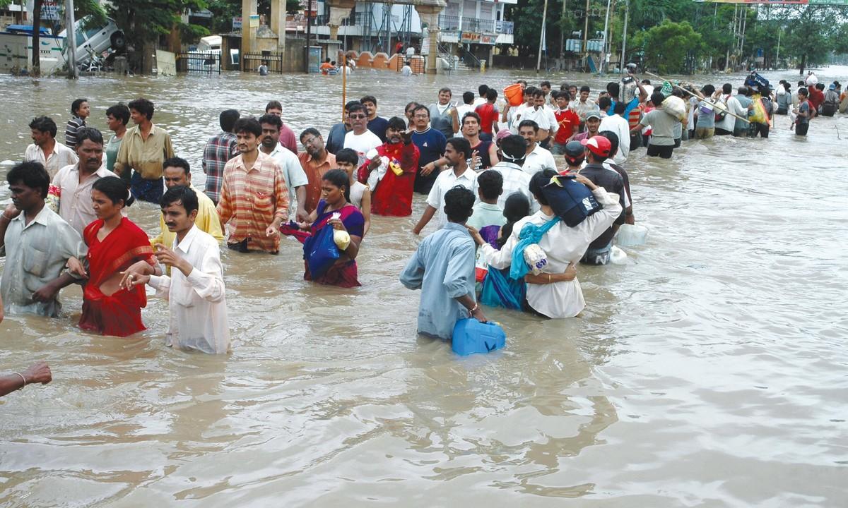 Inondation à la ville de Surat