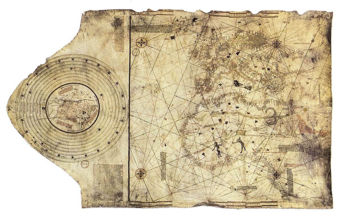 Doc. 1 : Portulan (carte de navigation), dit « de Christophe Colomb »