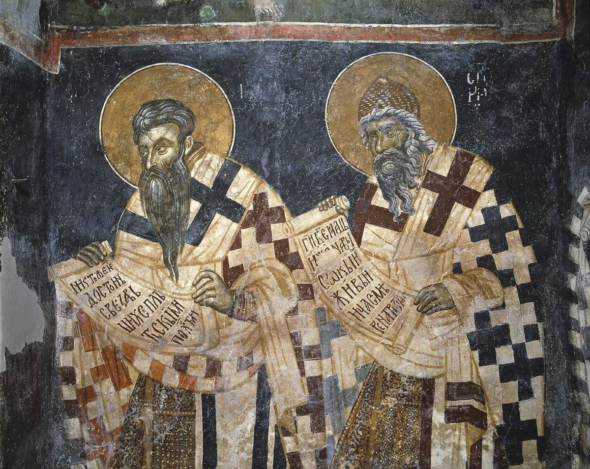 Les moines byzantins. Cyrille et Méthode traduisent  la Bible