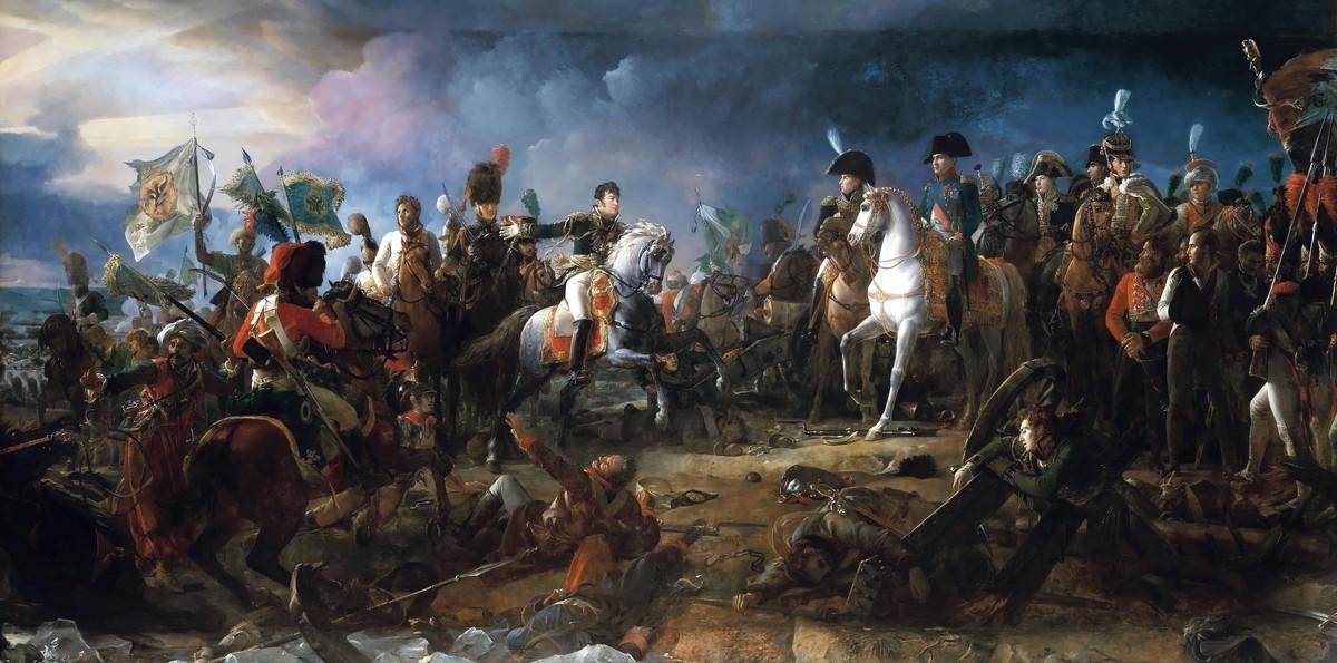 La bataille d'Austerlitz, 1810, huile sur toile, 5,1 x 9,6 m (musée national du château de Versailles).