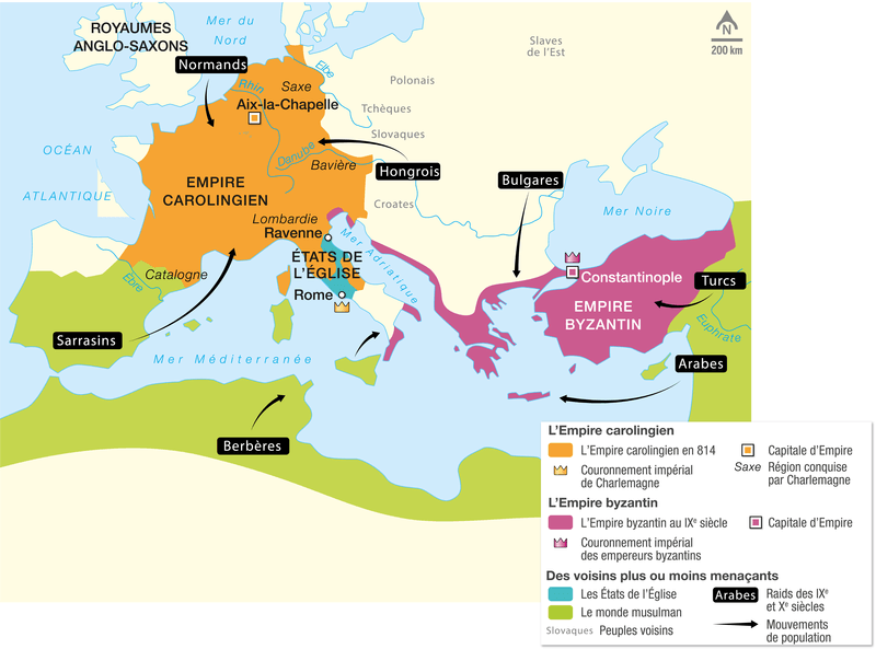 L'Empire carolingien et l'Empire byzantin au IXᵉ siècle
