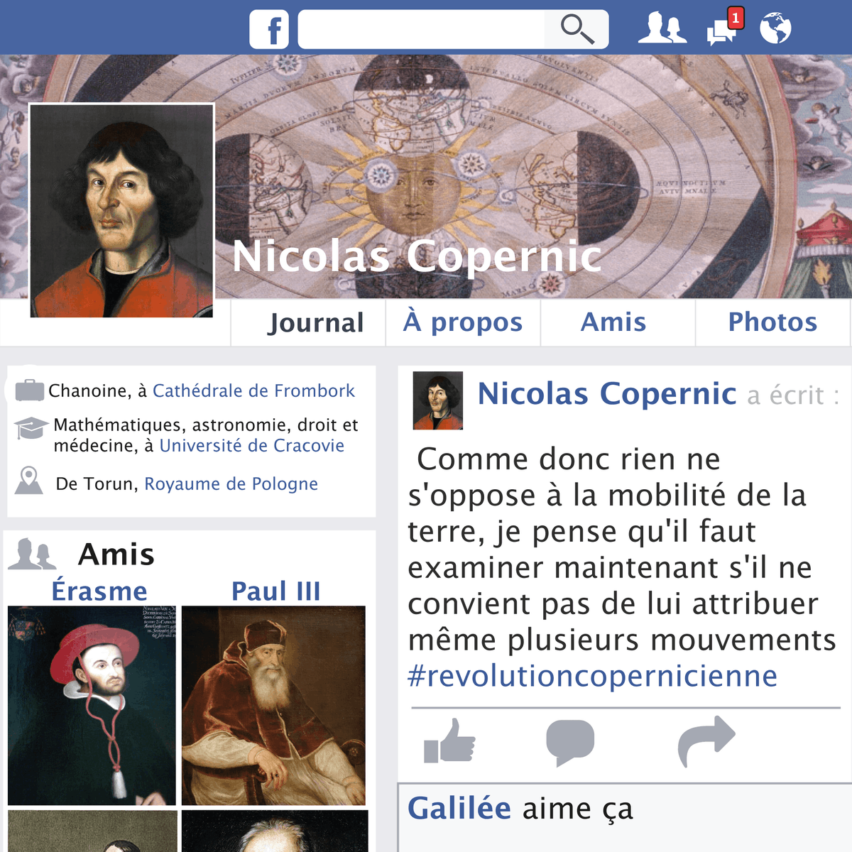 Fakebook de Nicolas Copernic