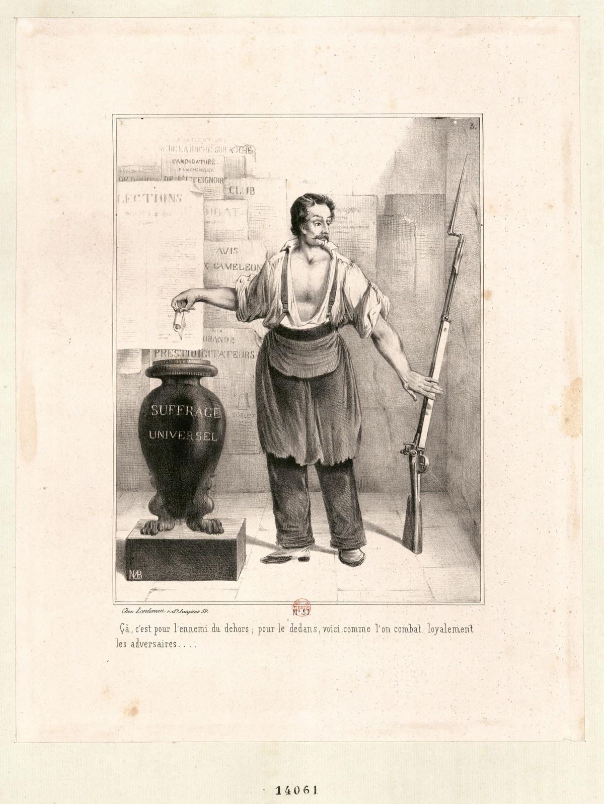 Louis Marie Bosredon, Le Vote ou le fusil, 1848