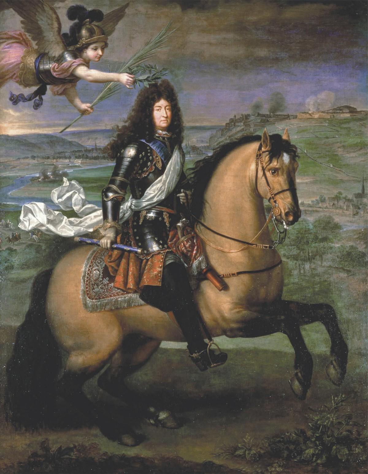 <stamp theme='his-green2'>Doc. 3</stamp> Portrait équestre du roi Louis XIV