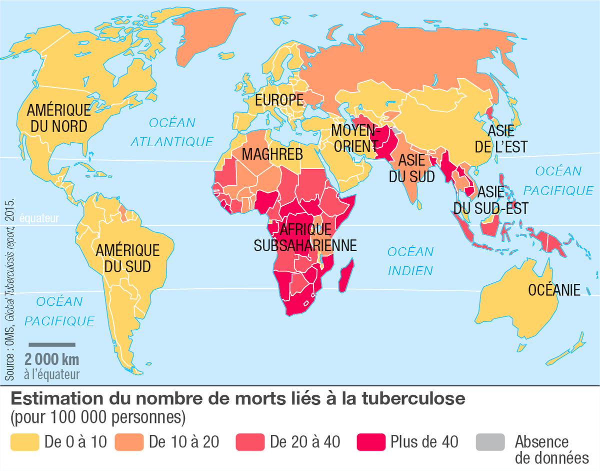 La mortalité liée à la tuberculose dans le monde