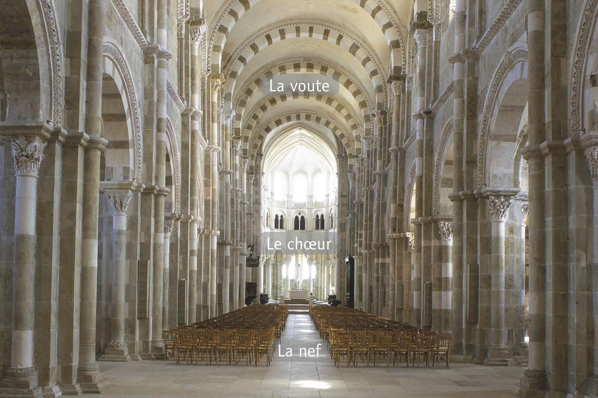 Doc. 2 : L'intérieur de la basilique Sainte-Marie-Madeleine