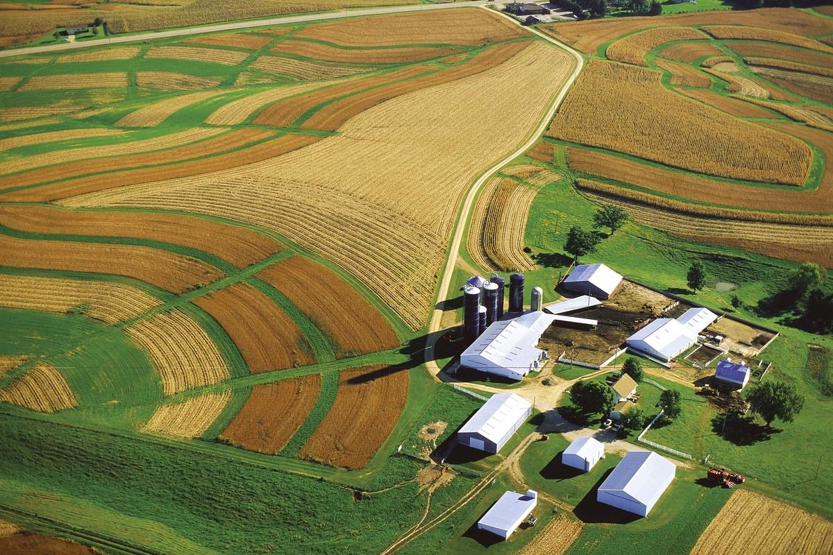 Une ferme dans le Wisconsin (États-Unis)