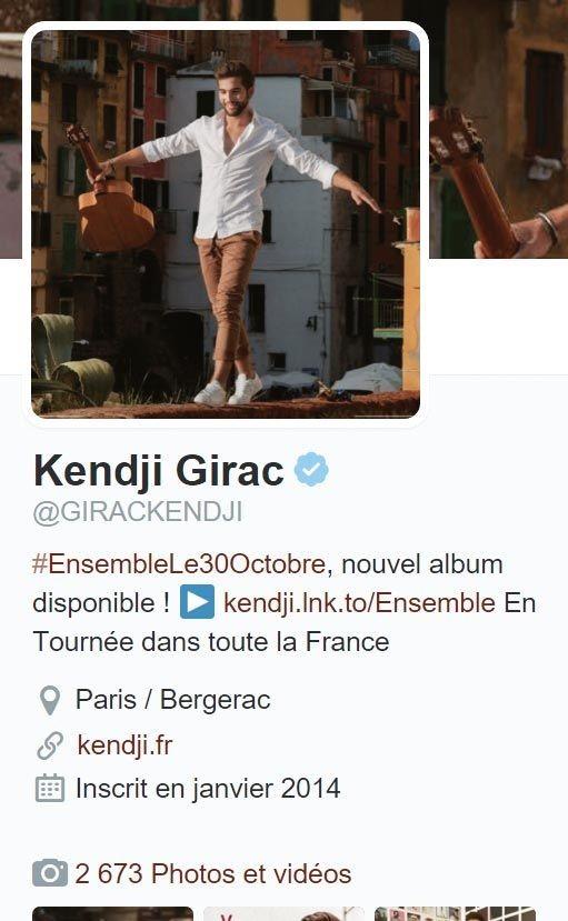 <stamp theme='his-green2'>Doc. 1</stamp> Profil twitter Kendji Girac