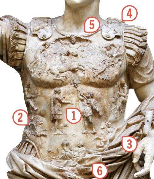 <Doc. 1 Statue d'Octave Auguste en général vainqueur (imperator)