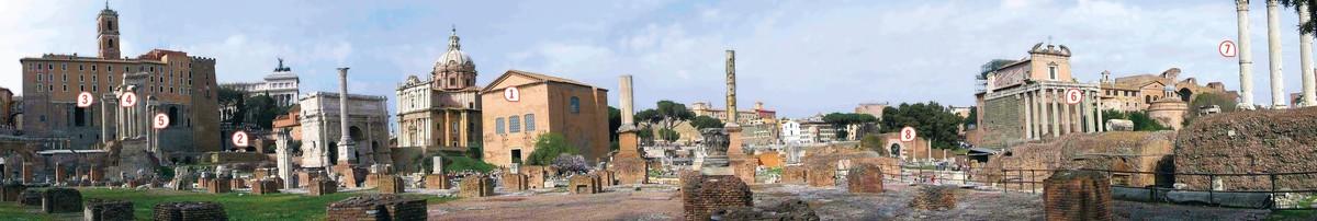 Photographie du Forum Romain (reconstitution)