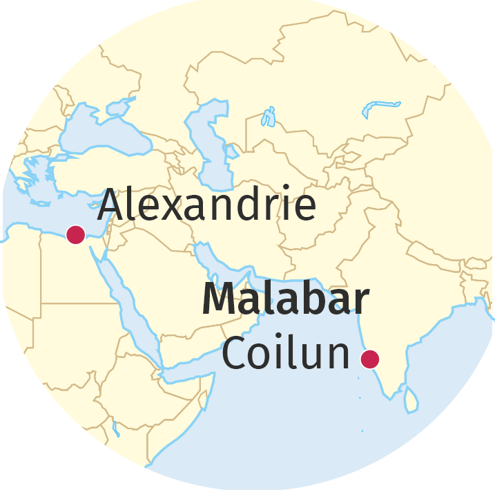 Carte montrant Alexandrie et Coilun