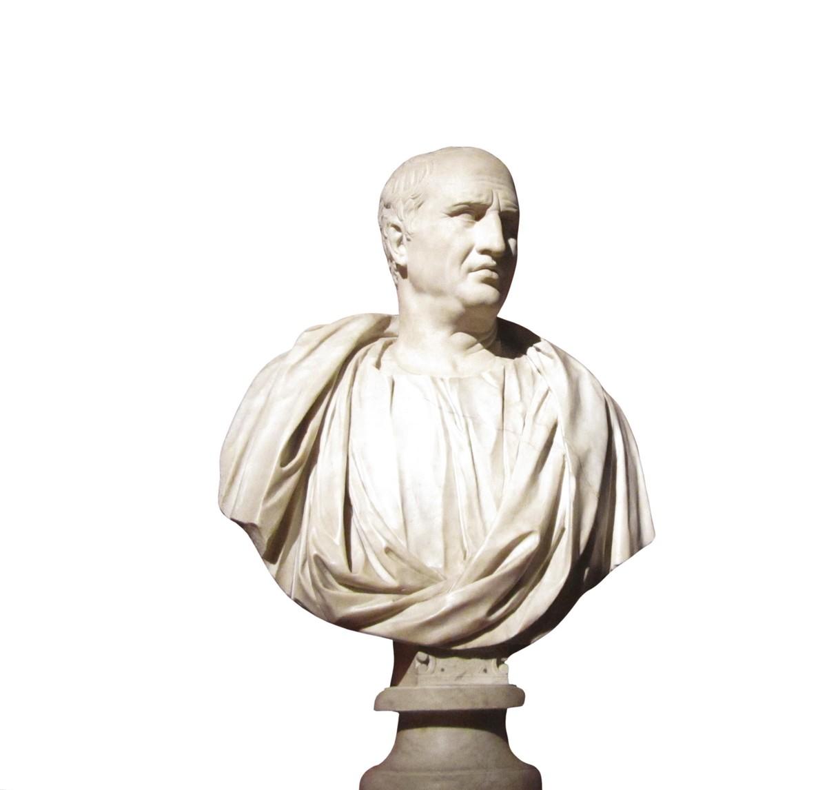 Le buste de Cicéron, sénateur romain (musée du Capitole, Rome)