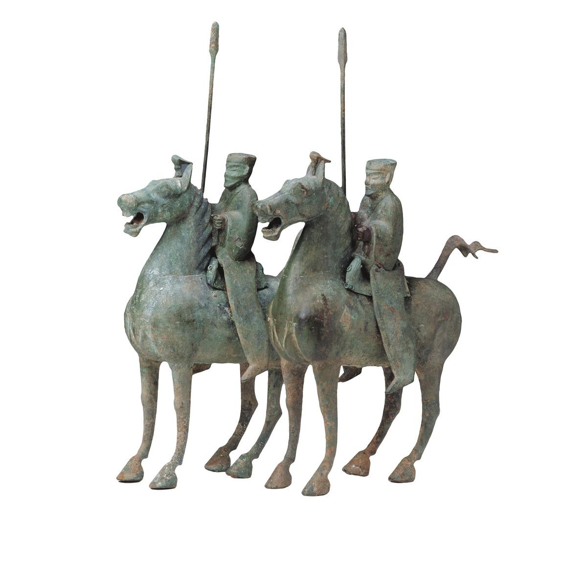 Cavaliers en bronze, Sculpture en bronze, dynastie des Han