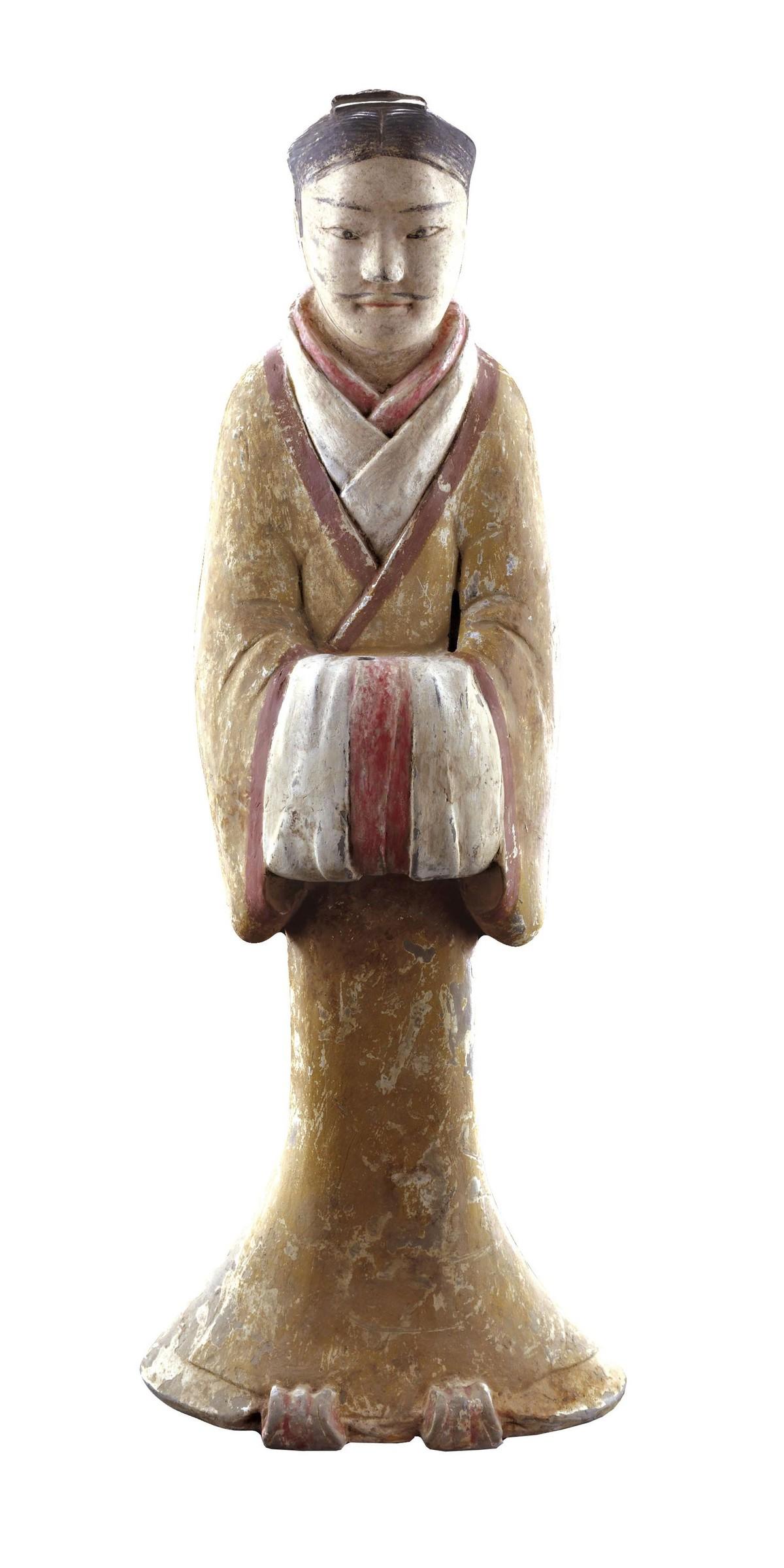 Statuaire en terre cuite représentant un fonctionnaire, IIᵉ siècle avant J.-C.