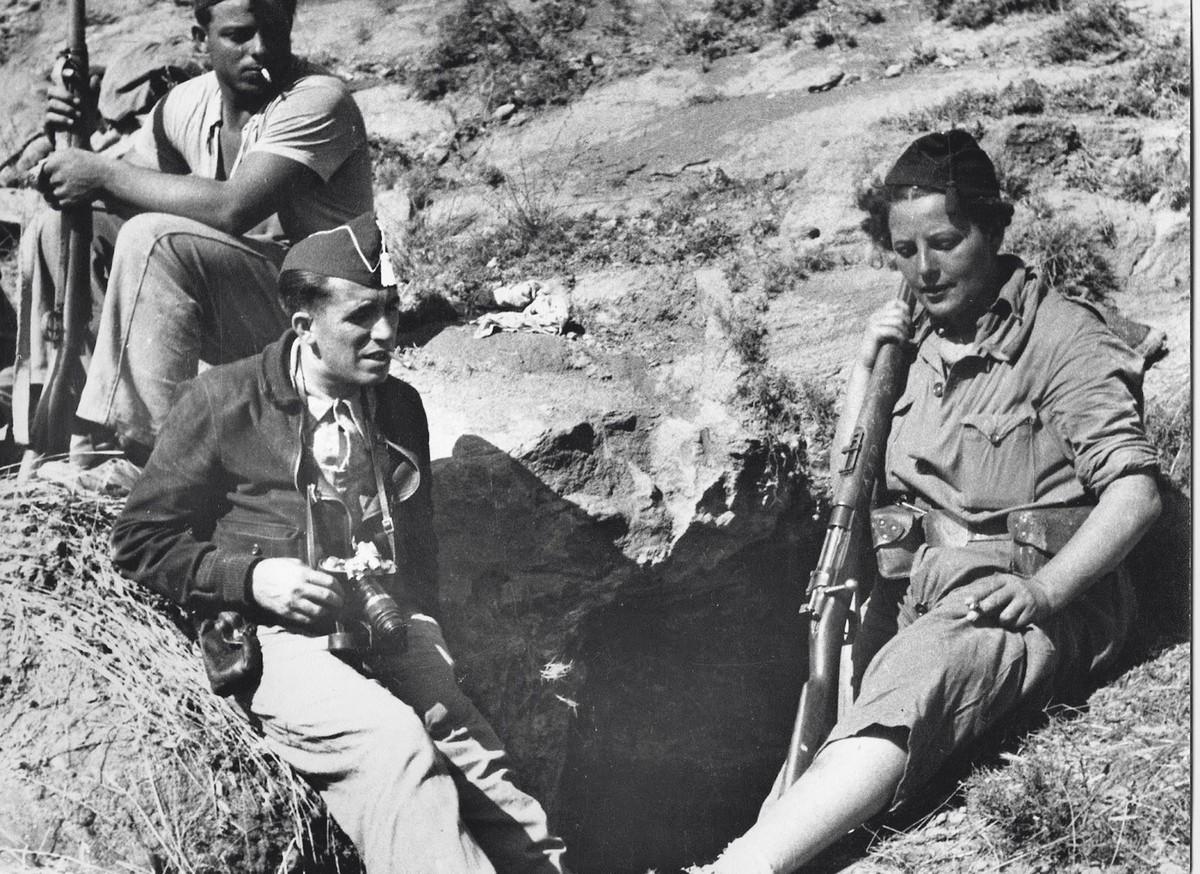 Milicianas en el frente de Aragón durante la Guerra Civil