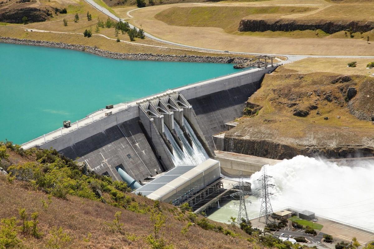Le barrage de Clyde, une centrale hydroélectrique, en Nouvelle-Zélande.