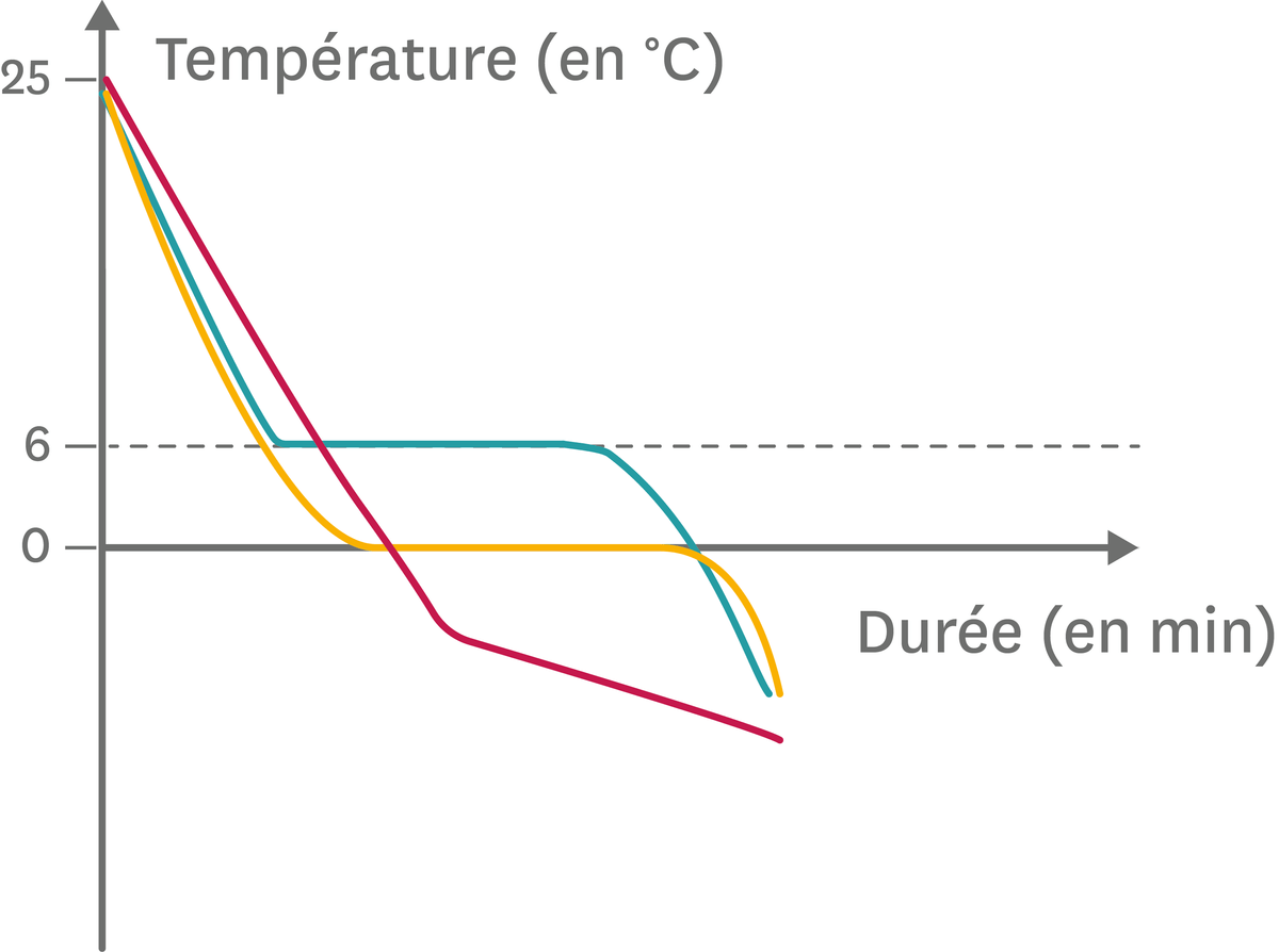 à Quelle Température La Glace Apparait Elle Schéma Experience Exercices | Lelivrescolaire.fr