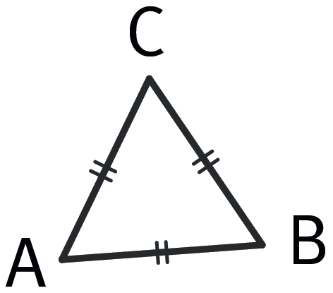 Un triangle équilatéral ABC