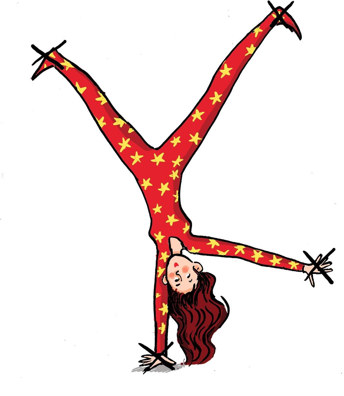 Illustration d'une acrobate