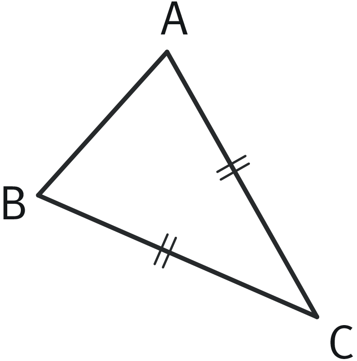 Triangle isocèle ABC