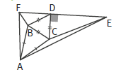 Triangle FAE dans lequel on retrouve un plusieurs triangles composés des point A, B, C, D, E et F