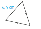 Triangle avec les côtés de 6,5cm