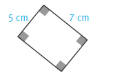 Rectangle de côtés 5 et 7 cm