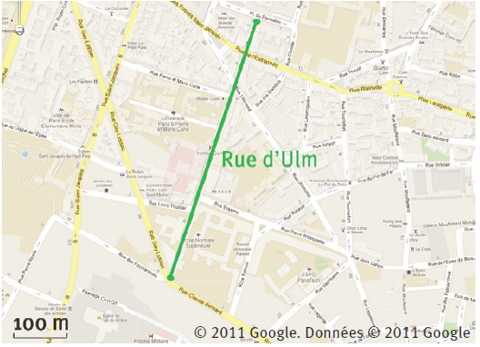 Plan de la rue d'Ulm