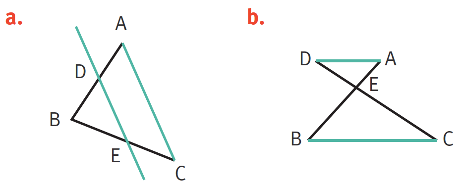Graphique de deux triangles