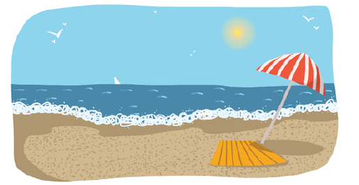 Illustration d'une plage.