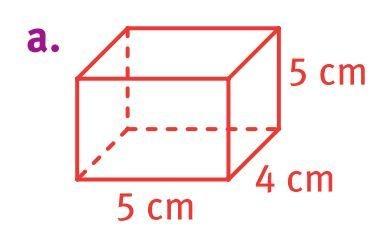 parallélépipèdes rectangle ayant pour dimension 5 x 4 x 5 cm