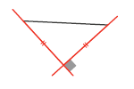 Figure d'un triangle avec deux côtés égaux