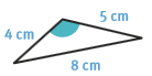 Triangle de 4cm, 5 cm et 8 cm de côté.