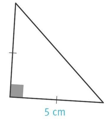 Triangle rectangle dont le côté opposé = 5 cm