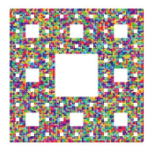 Illustration du carré de Sierpinski.