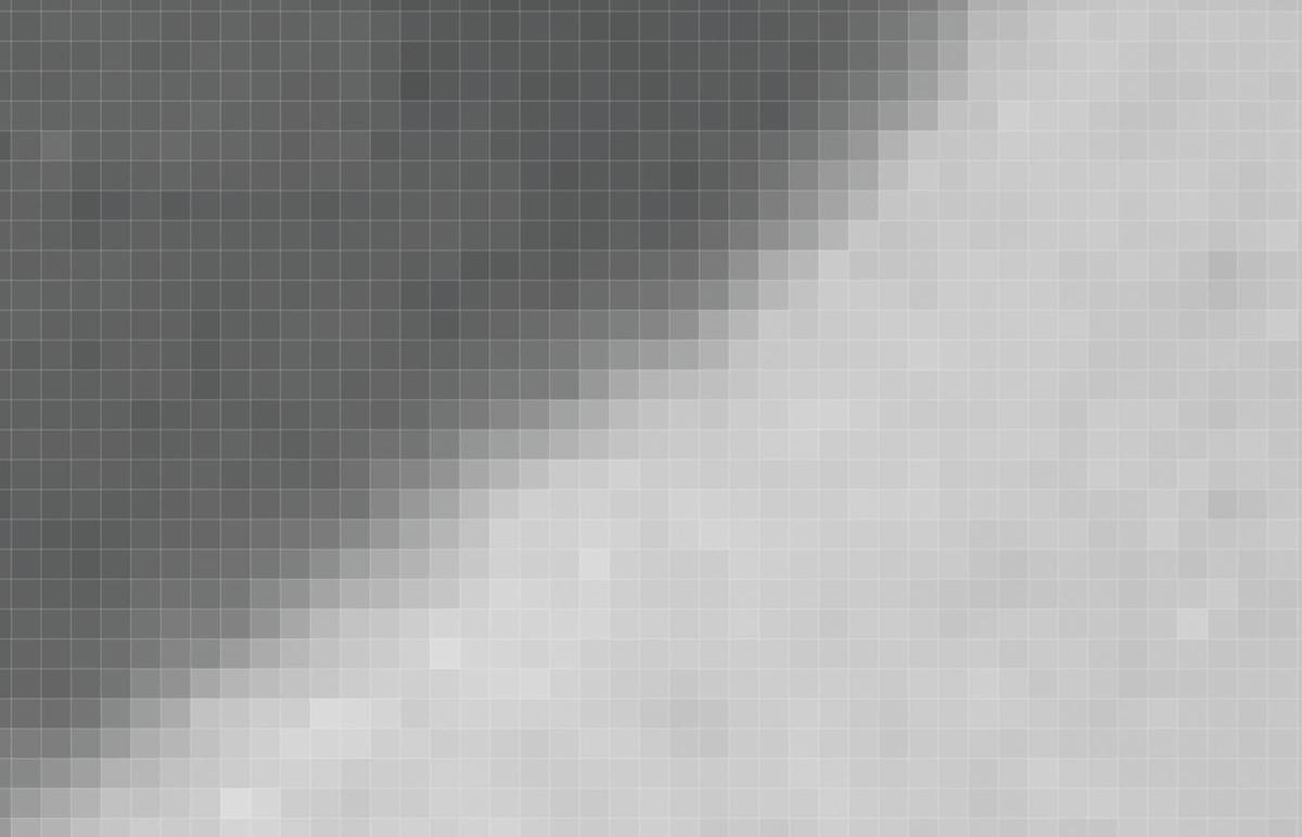 Photographie pixelisée en noir et blanc