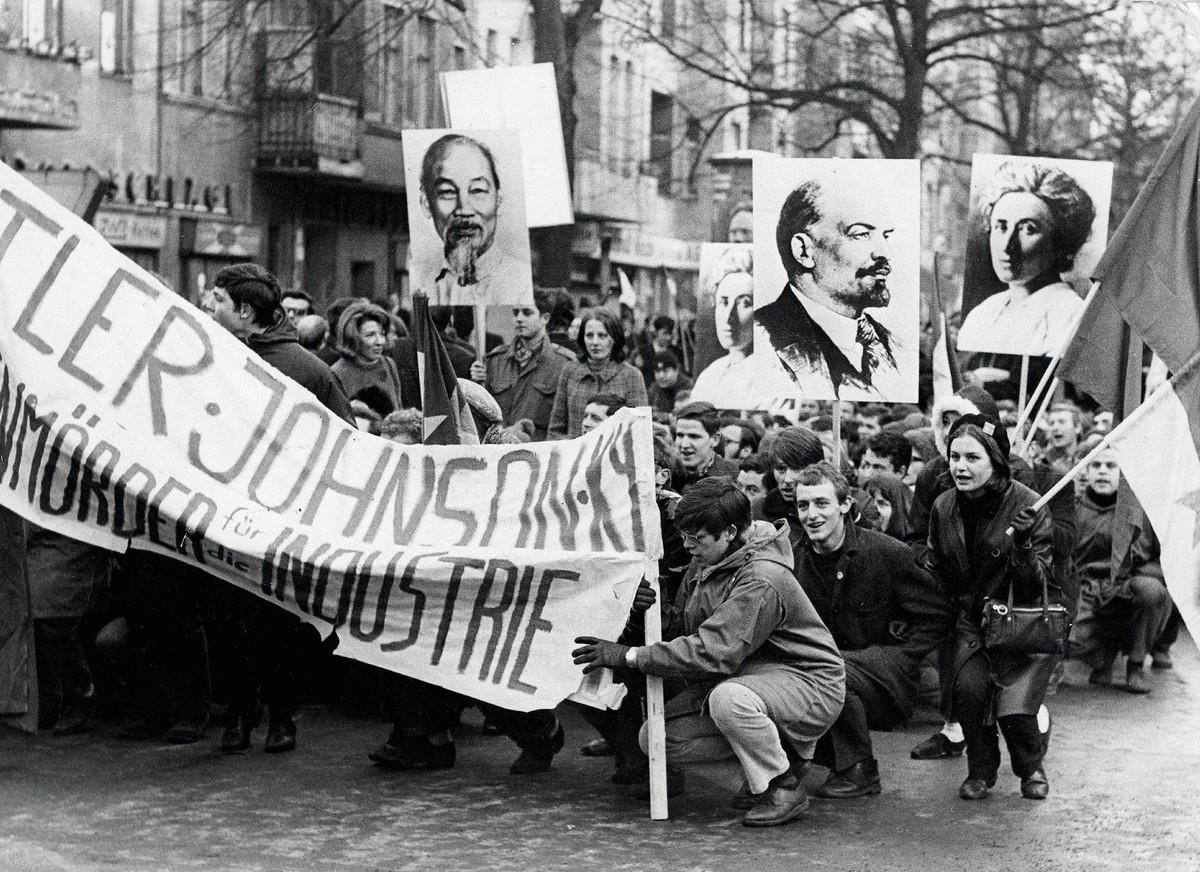 Manifestation à Berlin-Ouest, février 1968, photographie