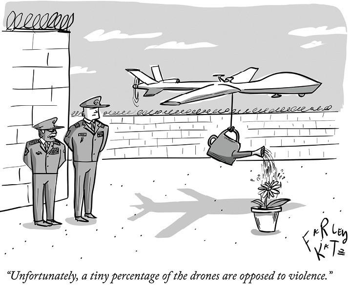 Cartoon on drones