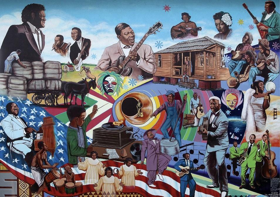 Mural celebrating American black music, San Francisco, United States, 2011.